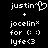 Pixelated text and symbols on black background with one heart symbol changing from solid to outline form.