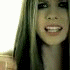 animated frames showing a person with long hair and purple eyeshadow, displaying changing facial expressions and text overlays