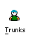 Pixelated character with blue hair and green shirt in multiple poses including standing, jumping, throwing a blue ball, and holding an orange object.