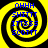 Four identical yellow and black spiral patterns with blue text reading OHHH SHITT ITTSS SCOTT arranged vertically on each spiral.