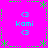 A static pixel art icon with a bright pink background, green dotted border, and cyan text reading 'kami' between two '<3' symbols arranged symmetrically.