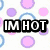 Pixelated text and colorful dots on a white background with a yellow patterned section and a black-and-white text