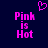 Pixelated pink text and heart symbol on dark blue background, with identical left and right text blocks.
