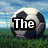 A pixelated soccer ball with text overlays on grass and sky backgrounds, transitioning to a red warning