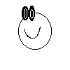 A circular icon with two oval eyes and a mouth that changes shape across from smiling to neutral to frowning