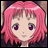 Pixelated anime-style character with pink hair and purple eyes, next to text reading 'Anime IM' and 'com' on a black background.