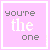 Two side-by-side animated frames of a pink buddy icon with text "you're the one" showing pixelated border differences between frames.