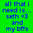 Green background with blue text reading 'all that i need is... seth <3 and my bffs' in a of six , each having one or two of text