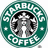 Green circular Starbucks Coffee logo with mermaid symbol, adjacent to partial 'STARBUCKS' text and 'JAL 95' below, all in pixelated green on white background.