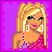 Pixel art of four showing a blonde woman in pink attire with text "Steph 4 Prez" on purple background