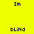 four with yellow and green backgrounds displaying pixelated text 'Im', 'bliNd', and 'Im' in black font
