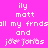 Pixelated text on a bright pink background with white and light pink lettering, showing repeated phrases and names.