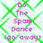Green crisscross lines form a background pattern over white, with pink text reading "Do The Spam Dance (go away)" in four identical quadrants.