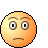 Pixelated orange circular face with wide eyes and neutral mouth, some with blue speech bubbles containing red 'HELP' text.
