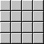 A 4x4 grid of uniformly sized square tiles with alternating black and white borders, each containing a solid light gray fill.