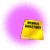Animated sequence of a golden book icon opening from closed to fully spread pages against a purple gradient background.