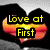 A split-screen image shows a heart-shaped 'Love at First' text overlay on the left and a soccer ball with 'Break away' text on the right, both with pink lips and a gray background.