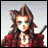 Pixelated anime-style character with brown hair and blue eyes in red clothing on left, next to black background with white text "Anime IM" and stylized signature on right.