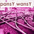 A pixelated image with pink and purple tones shows a blurred background with a musical note icon and partial text reading 'sponsY wonsY' and 'dolsY crazy' in brown lettering.