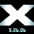 A pixelated white X on black background with light blue gradient edges and '5.26.06' text below.