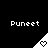 Pixelated white triangular icon with heart symbol on black background, labeled 'Puneet' above each instance.