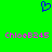 A green background displays a blue pixelated heart symbol above two identical pink text strings reading "ChloeB245".