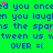 Green background with blue text repeating 'you once', 'you laugh', and 'the spans' alongside pink stars, plus four repeated 'OVER =(' expressions.