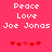 Pixelated text and heart symbols on a solid pink background, with two identical side-by-side layouts.