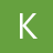 Green background with a white pixelated letter K centered in the frame.