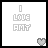 20 pixel-art icons showing 'I LOVE ART' text with varying color states and heart symbols, some displaying date stamps