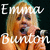 A 50x50 pixel animated contact sheet showing two frames of Emma Bunton performing with a microphone, one in color and one in grayscale.