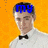 A four- shows a person in a white shirt and black bow tie against an orange background, with blue text overlays reading 'my', 'future', and 'husband'