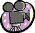 Animated icon shows a purple and gray circular pattern with two dark circles on top, transitioning between solid and striped states.