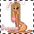 Pixel art buddy icon featuring a cartoon character with bunny ears, pink lingerie, and the text "NAUGHTY OR NICE?" on a white background with black border.