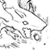 Static 50x50 pixel icon with abstract grayscale shapes and lines on white background, appearing as a low-resolution or heavily dithered image of an indistinct character or object.