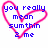 Pixelated heart outline with blue text inside, showing sequential text changes
