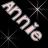 Animated buddy icon featuring stylized text with alternating light and dark color states against a black background with starburst effects.