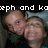 Two pixelated human faces in close proximity under white text reading 'eph and ko' on a dark background.