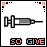 A 5x5 contact sheet of pixel-art animated frames featuring syringes, pills, skull-and-crossbones symbols, and bandages with changing text phrases in red and black on white backgrounds.
