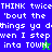 Pixelated text on four colored backgrounds with animated star icons replacing 'TOWN' in the phrase.