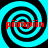 Four identical cyan and black spiral patterns arranged in a with red text "piimpiin" overlaid on each spiral