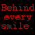 A static image displays a yellow smiley face above a red broken heart with text reading "Behind every smile, lies a broken heart."