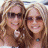 A 48x48 pixel buddy icon featuring two women with long blonde hair and sunglasses on the left side, next to green text reading "Original Icons .com" on a dark green background.