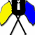 Pixelated icon with blue and yellow diamond shapes on white background, black text overlays reading 'i', 'Love', 'my', 'Family!', and partial 'colorguard' in stylized font.