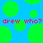 Blue background with green circles and red text reading 'drew who? drew who?' in pixelated font.