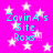 Bright pink background with white stars and repeated cyan text reading "Zavina's Site Roxs!!!" in a pixelated style.