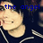 A pixelated image of a person in a dark blue shirt with white stripes, overlaid with blue text reading "the angel from my nightmare" across the top and bottom.