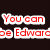Red text on dark background reads "You can be Edward And I'll be Bella. Twilight." with a cyan heart symbol.