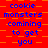 Red background with orange checkered pattern and blue text reading 'cookie monsters coming to get you' repeated in a