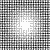 Black-and-white pixelated pattern with alternating light and dark squares forming a of repeating geometric shapes and scattered bright spots